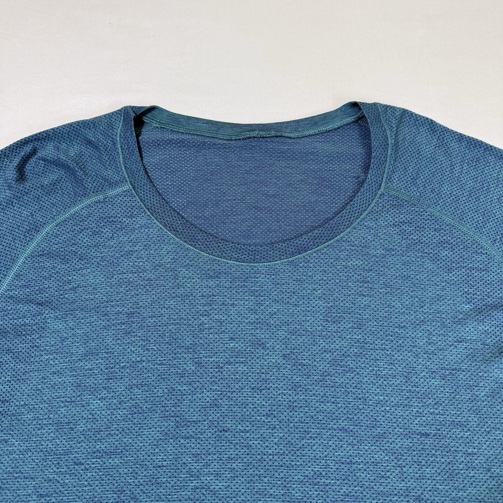 Lululemon Shirt Mens XXL Teal Metal Vent Tech Long‎ Sleeve Performance Training - Picture 7 of 16